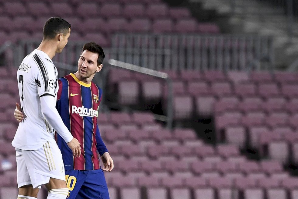Messi e Cristiano Ronaldo caem juntos pela 1ª vez na Champions