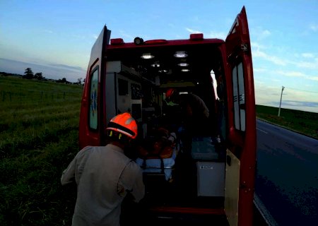 Veículo capota na MS-276 e deixa um ferido em Batayporã