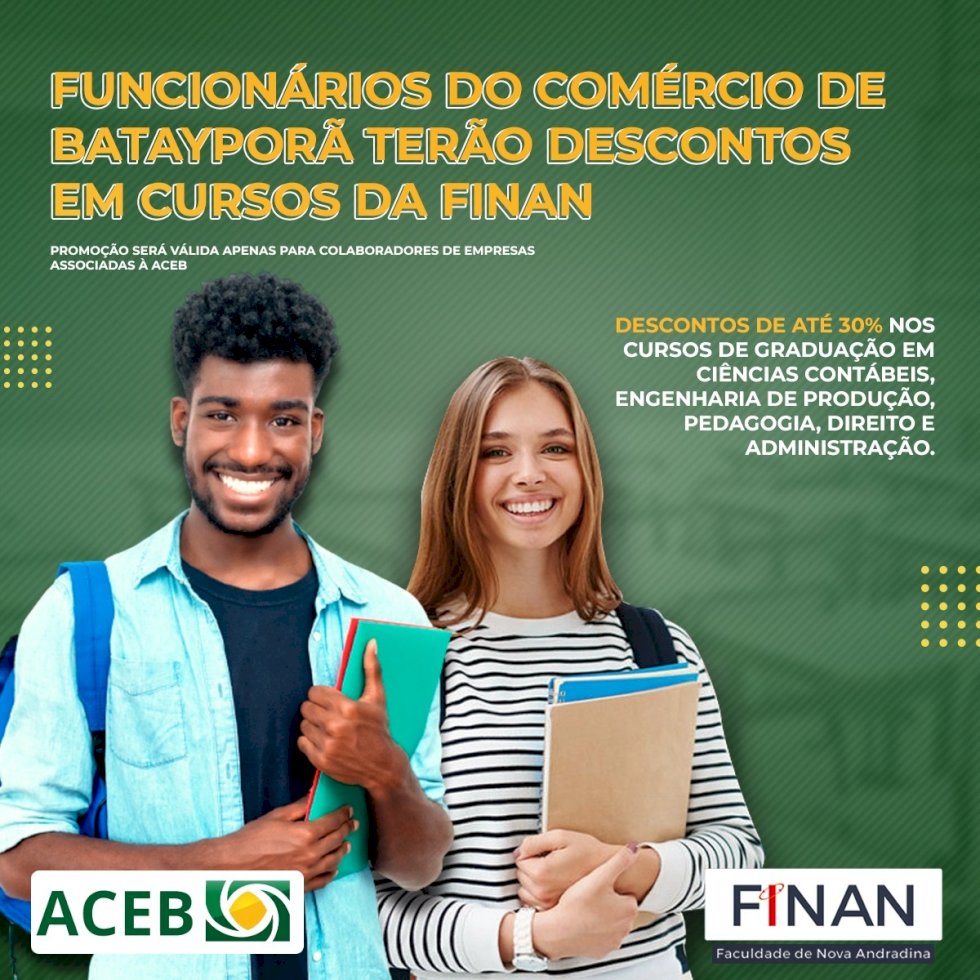 FINAN fecha Convênio com a ACEB - Associação Comercial e Empresarial de Batayporã⠀