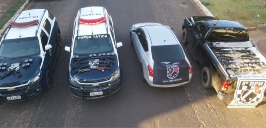 Polícia Militar intercepta carregamento com armas e drogas na região do Vale do Ivinhema