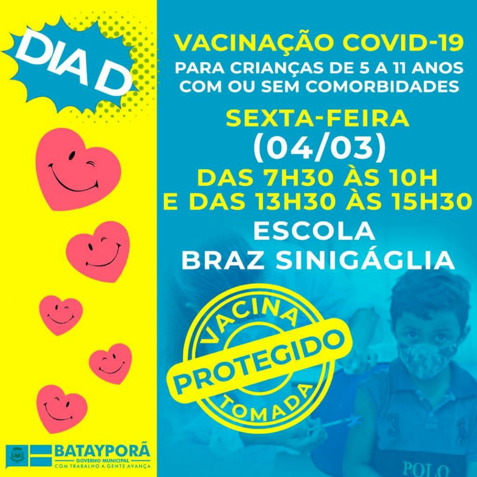 Batayporã promove Dia D de vacinação infantil nesta sexta-feira (04)
