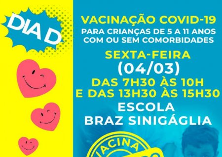 Batayporã promove Dia D de vacinação infantil nesta sexta-feira (04)