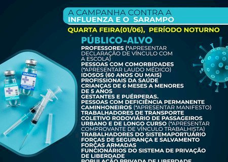 Vacinação noturna: horário diferenciado visa impulsionar campanha contra influenza e sarampo em Batayporã