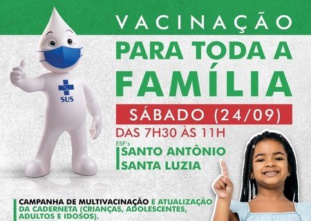 Secretaria de Saúde de Batayporã promove ‘Vacinação para toda a família’ no sábado (24)