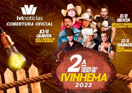 IVINHEMA: Festa do Peão começa nesta quinta-feira; confira a programação completa