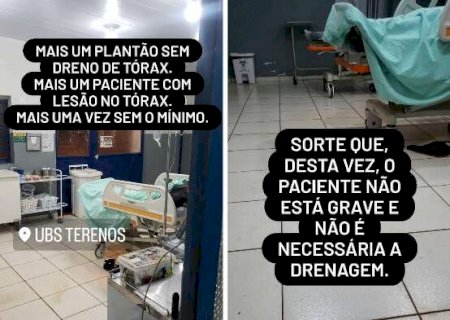 Médico reclama de falta de equipamento para atender paciente em posto de saúde