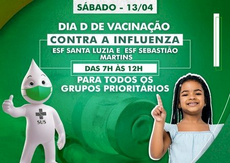 Prevenção da gripe: Batayporã terá Dia D de vacinação contra a Influenza no sábado (13)