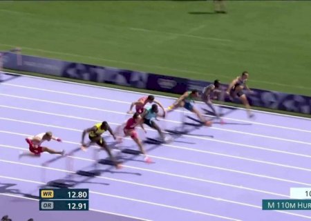 Chegada no atletismo tem decisão no 'photo finish' entre quatro atletas