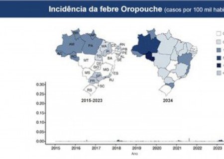 Casos da febre do oropouche aumentaram quase 200 vezes neste ano comparados à última década