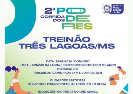2ª Corrida dos Poderes: Treinão preparatório será no domingo