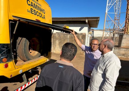 Prefeitura de Taquarussu realiza vistoria em ônibus escolares para garantir segurança dos alunos