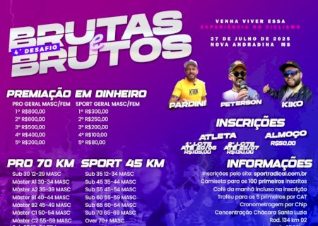 4º Desafio das Brutas e Brutos une pedal, solidariedade e emoção em Nova Andradina