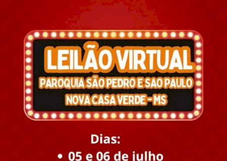 Leilão Virtual das Paróquias São Pedro e São Paulo movimenta fiéis de Nova  Casa Verde e Vale do Ivinhema