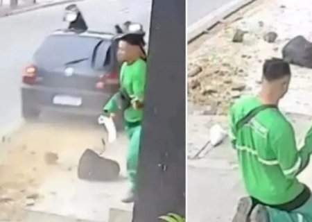 Agente de limpeza agradece a Deus por livramento
