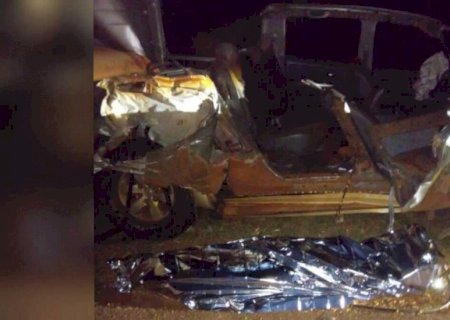 Batida entre carreta e caminhonete deixa um morto em Chapadão do Sul