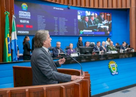 Caravina defende mais investimentos em segurança, saúde e infraestrutura na abertura dos trabalhos da Alems