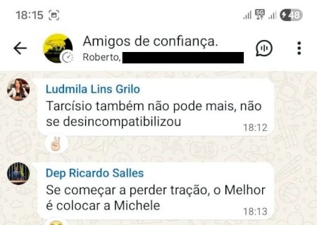 Em grupo, bolsonaristas debatem substituição de Flávio por Michelle, após áudio pedindo recursos para Vorcaro