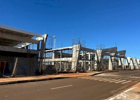 Mais moderno e funcional, novo receptivo do aeroporto ganha forma com avanço das obras em Dourados