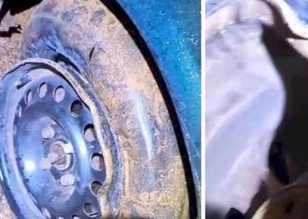 Buraco na MS-276, entre Batayporã e Anaurilândia, causa prejuízos a condutores que trafegam pela via