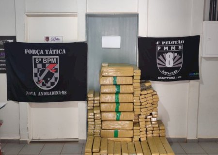 Ação conjunta entre Polícia Militar e PRF apreende mais de 500 quilos de maconha em Batayporã