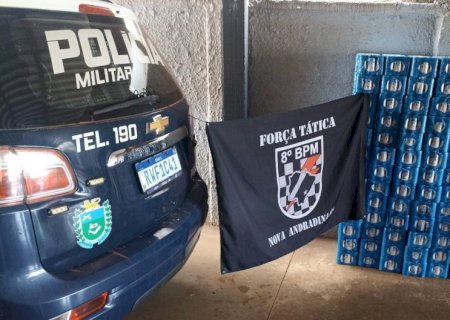 Força Tática recupera 312 caixas de cerveja saqueadas de carreta que tombou em Batayporã