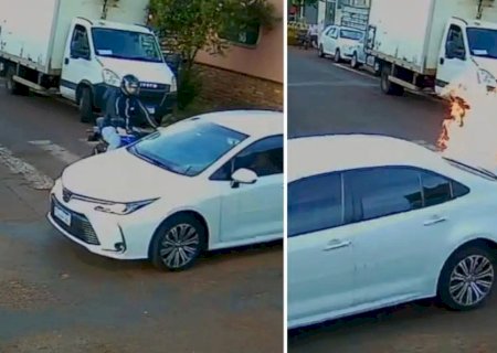 Motociclista sobrevive a colisão violenta com explosão de moto