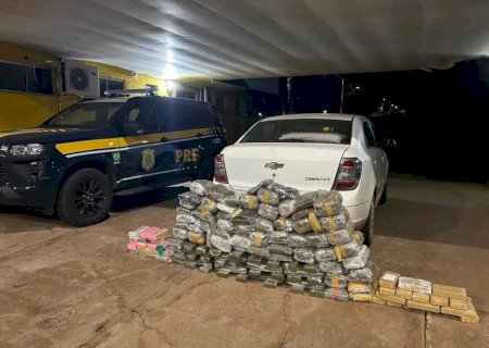 Policia Rodoviária Federal apreendeu casal com mais de 130 kg drogas em MS