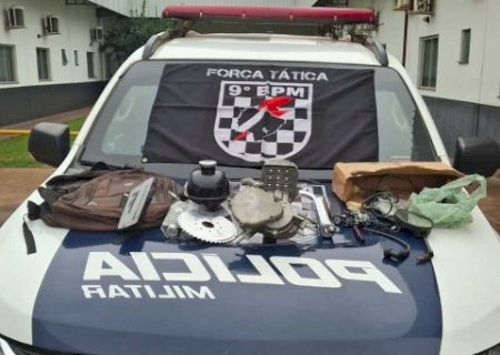 Suspeito de invadir casa e furtar R$ 42 mil é preso com peças de ciclomotor