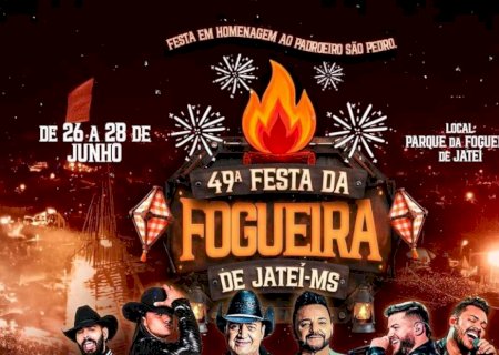 49ª Festa da Fogueira de Jateí promete três dias de tradição, rodeio e grandes shows com entrada gratuita