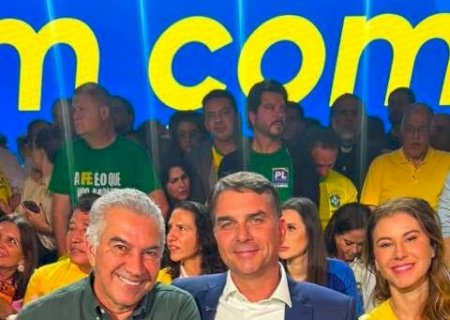 Em evento com Riedel e Reinaldo, PL lança candidatura de Flávio Bolsonaro