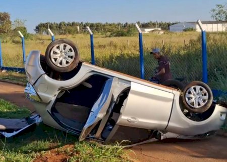 Motorista escapa ileso após capotamento na MS-134 e acidente reforça alerta para a segurança no trânsito