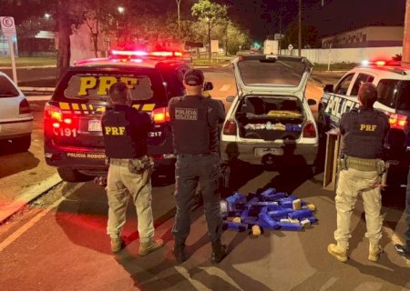 Homem é preso com quase 289 kg de drogas escondidas em carro em Nova Andradina