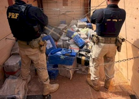 Motorista é preso com 3,2 toneladas de maconha em carreta de milho