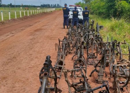 Mais de 120 quadros de motos são encontrados após operação contra desmanche na Capital