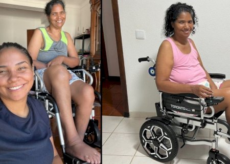 Ex-moradora de Batayporã, que reside em Portugal, ganha cadeira de rodas motorizada de famoso lutador de MMA