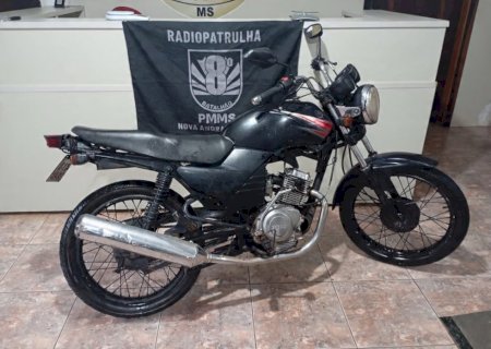 Polícia Militar recupera motocicleta furtada na região central de Nova Andradina