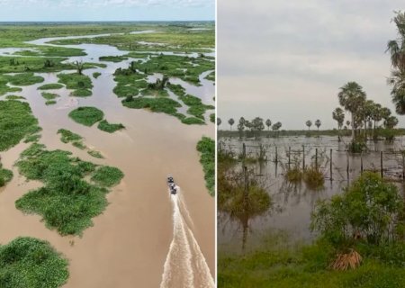 Rio Miranda ultrapassa cota de alerta e fica 4,7 metros acima da média