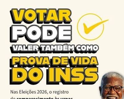 Comparecimento às urnas nas eleições de 2026 poderá servir como prova de vida para beneficiários do INSS