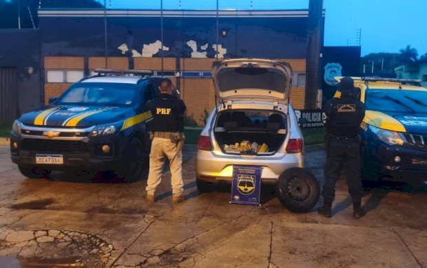 Ação conjunta entre PRF e PMR apreende mais de 60 quilos de maconha na região de Batayporã